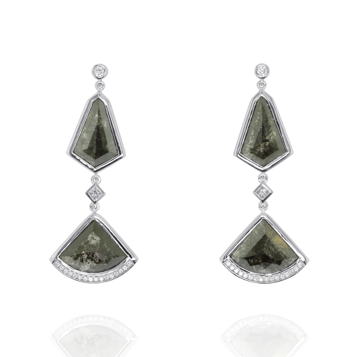 Galaxy Diamond Hand Engraved Earrings