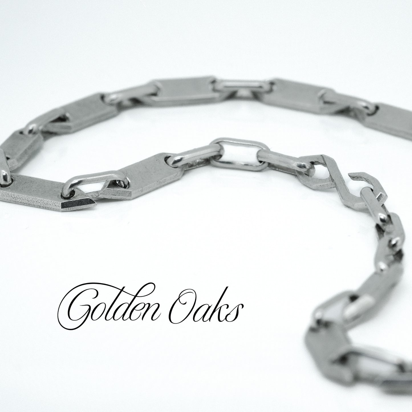 Hexagon Link Silver Bracelet