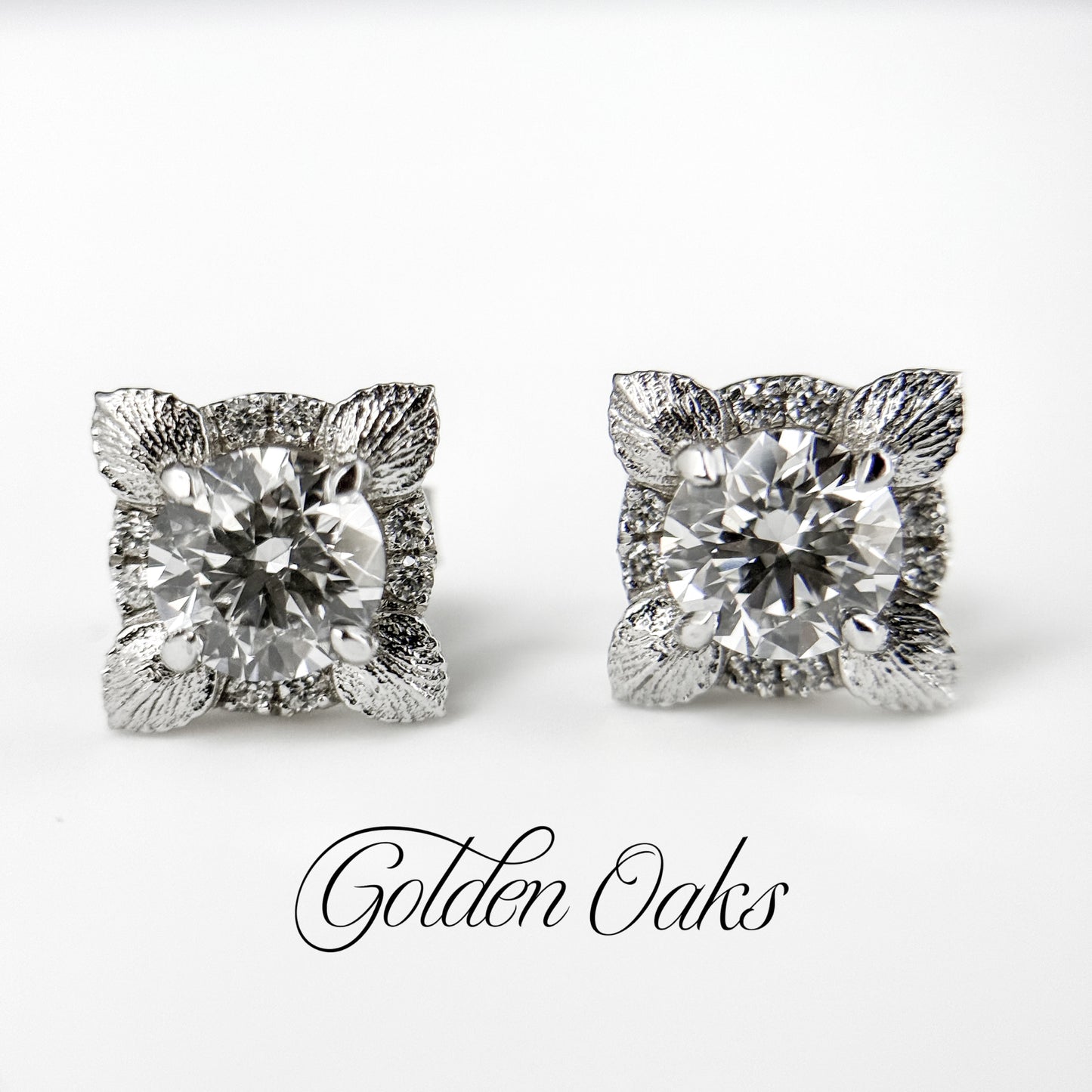 Flora Earrings: Diamonds In 14kt White Gold