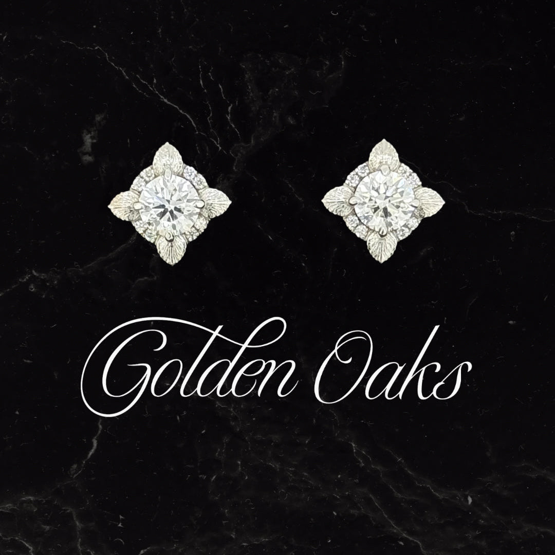 Flora Earrings: Diamonds In 14kt White Gold