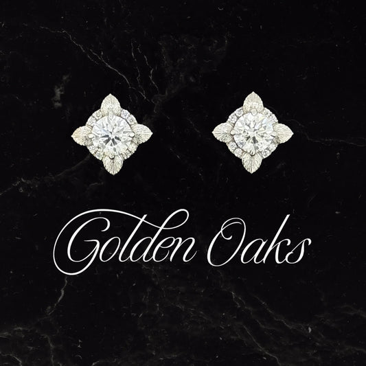 Flora Earrings: Diamonds In 14kt White Gold