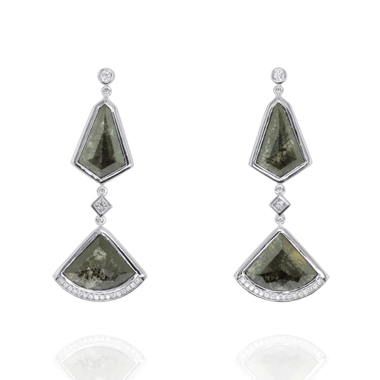 Galaxy Diamond Hand Engraved Earrings