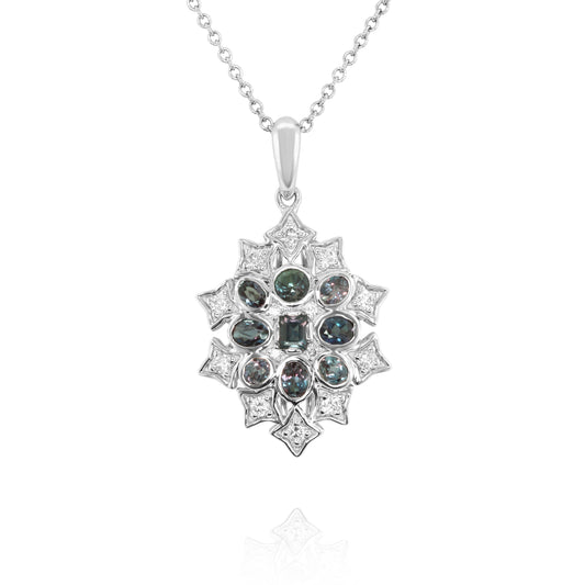 Brazilian Alexandrite Snowflake Pendant