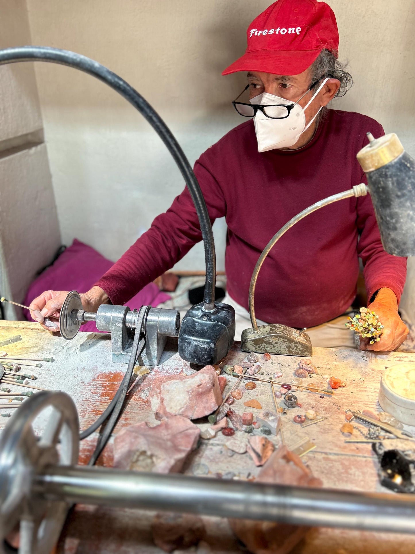 Fire Opal Frog Sculpture from Queretaro, Mexico