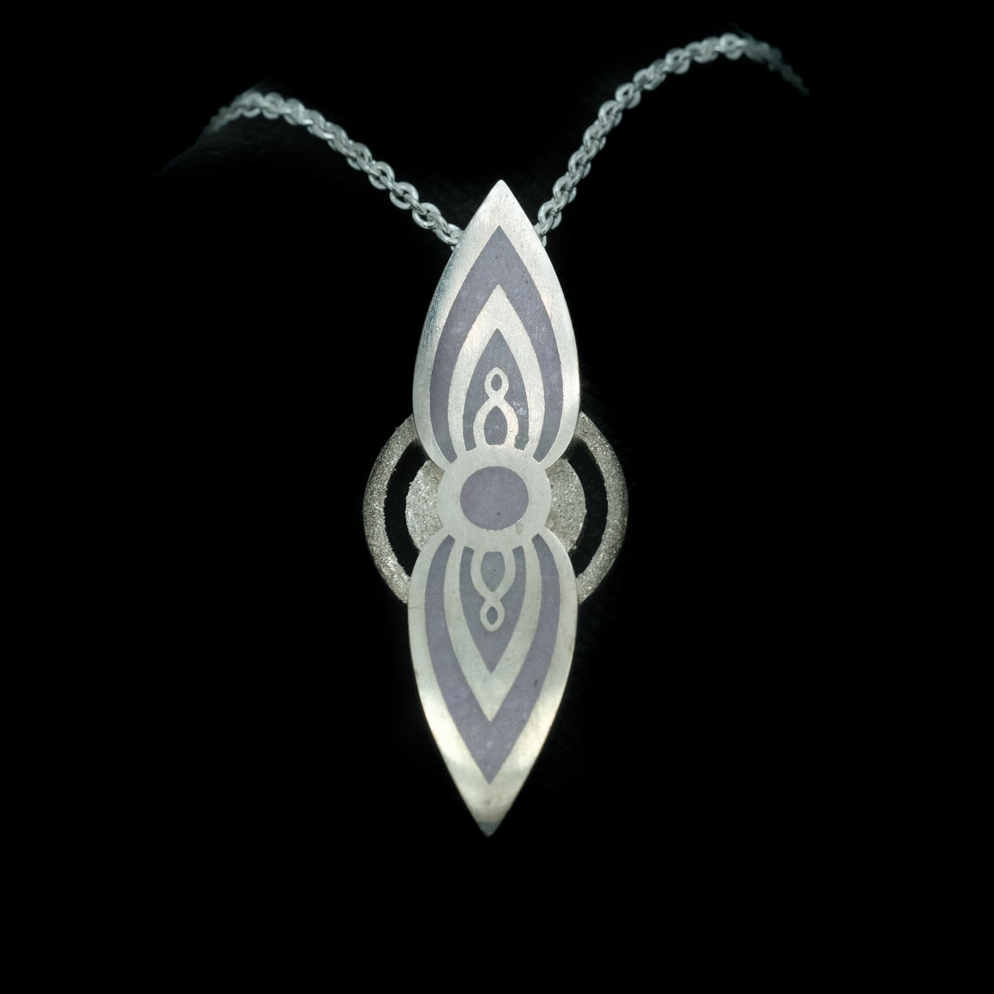 Rinne Pendant: Phosphosiderite Inlay
