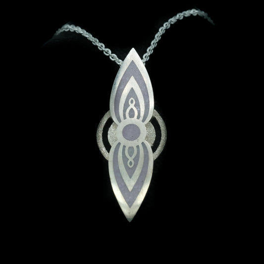 Rinne Pendant: Phosphosiderite Inlay