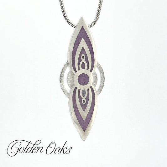 Rinne Pendant: Phosphosiderite Inlay