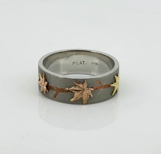 “Momiji” Men’s Platinum & Gold Ring