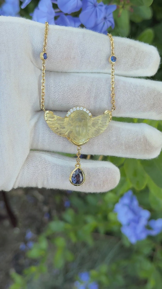“Each Day, Create Beauty” 18KT Gold Necklace