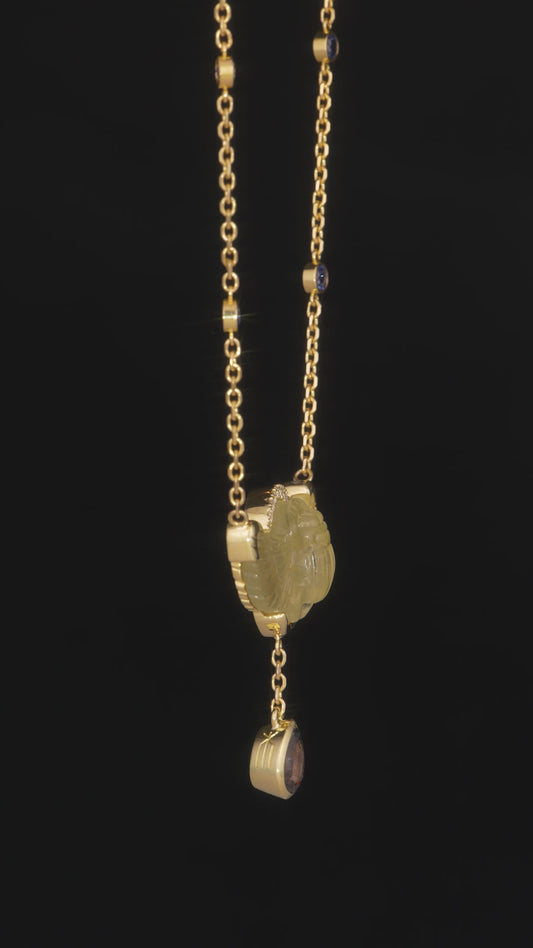 “Each Day, Create Beauty” 18KT Gold Necklace